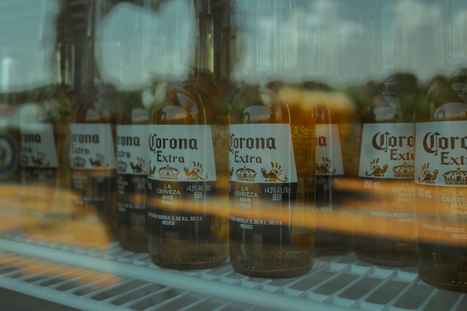 Drinks on a shop shelf